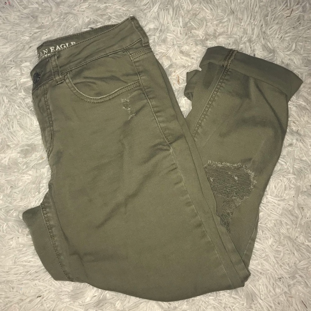 American Eagle Denim X Tomgirl green jeans